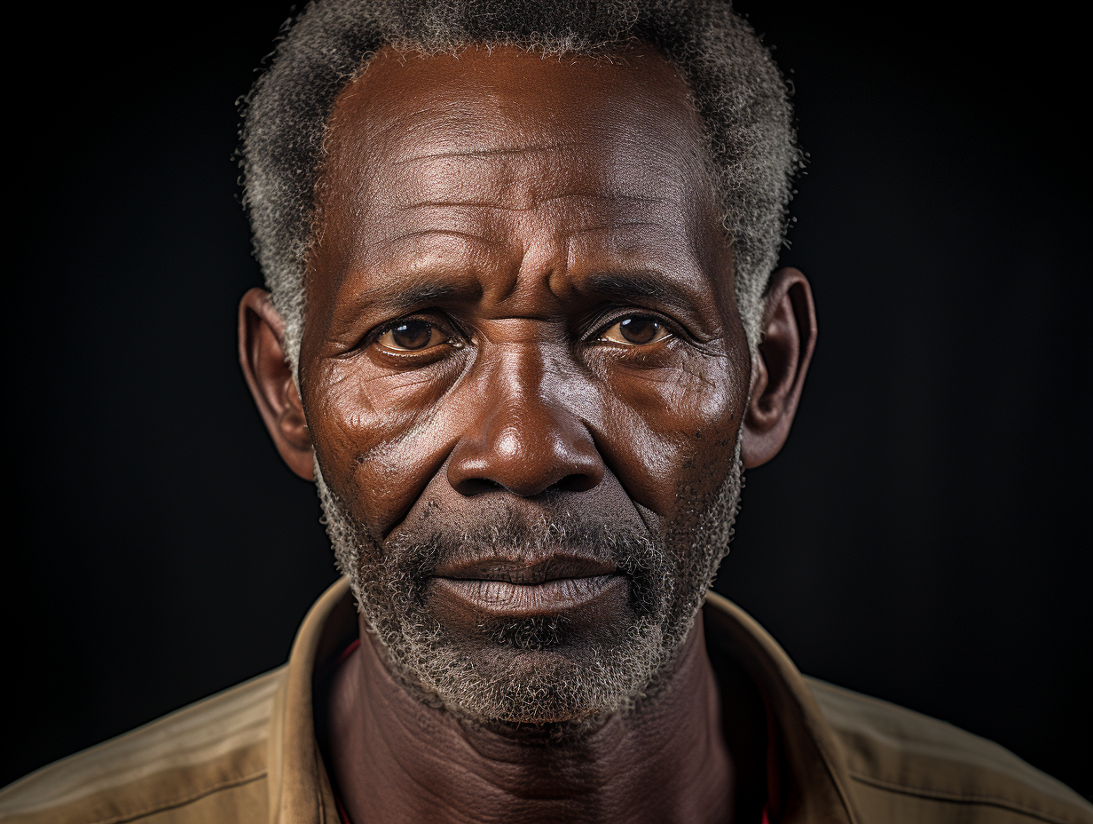 Middle-Age Haitian Man with Dynamic Lighting