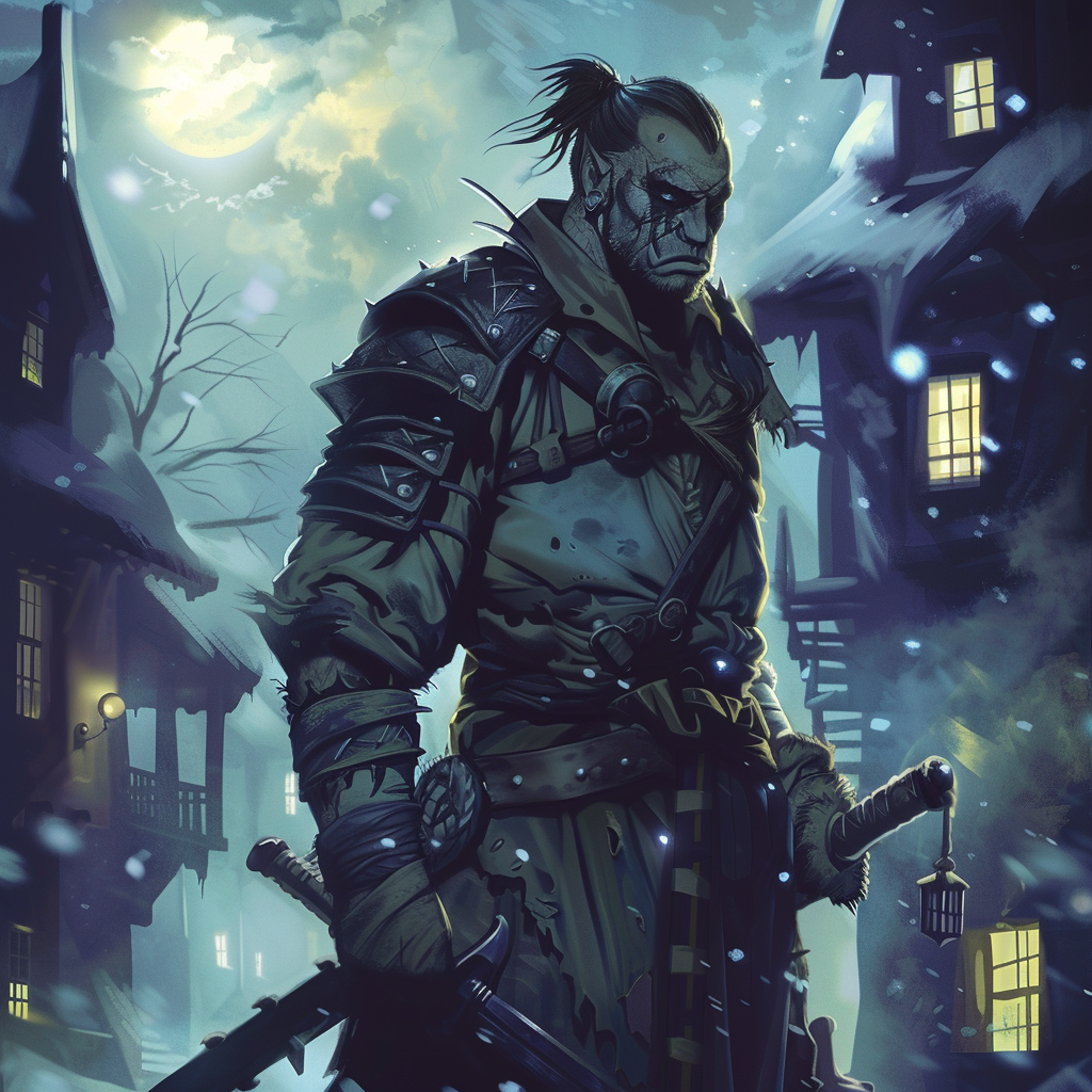 Half-Orc Assassin Baldur's Gate Art