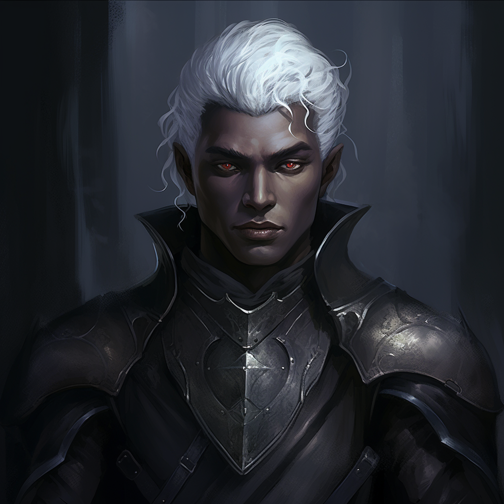 Charismatic Half-Elf Drow Male Paladin Warlock