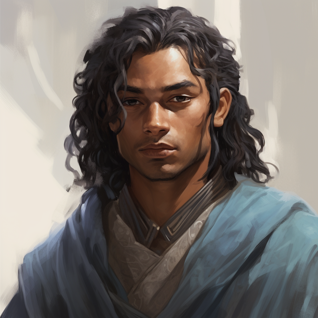 Portrait of a Half Elf Male