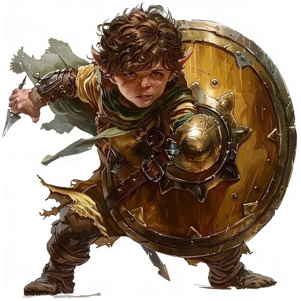 Halfling Paladin with Shield Fantasy