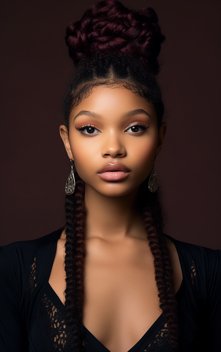 Halle Bailey without makeup photo