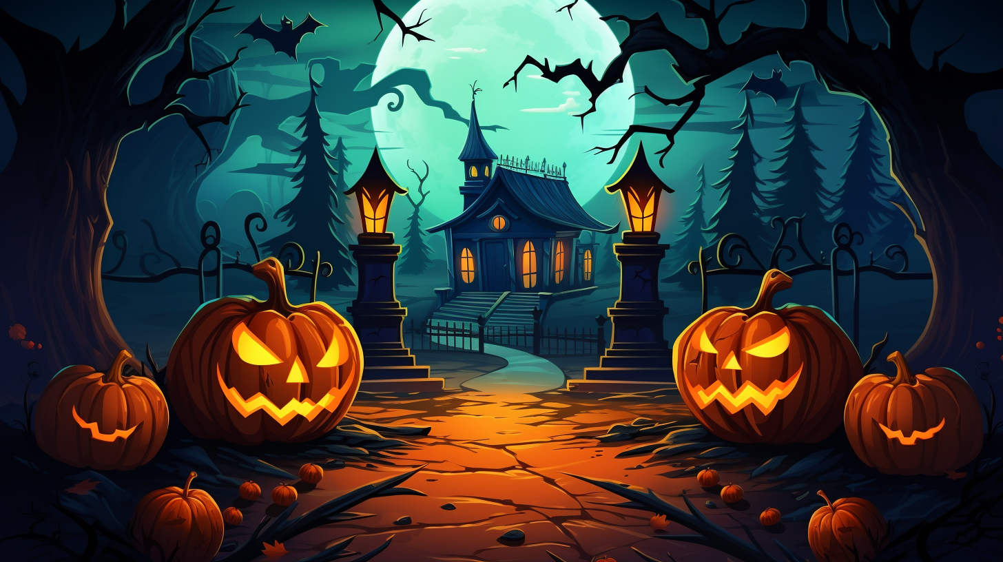 Cartoon-style Halloween background image