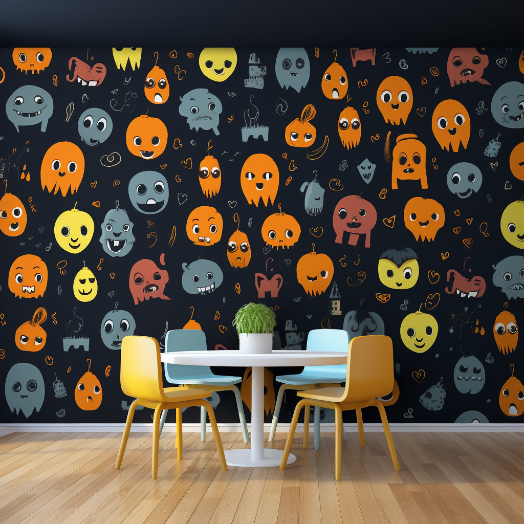 Cute Halloween Cartoon Wallpaper for Kids