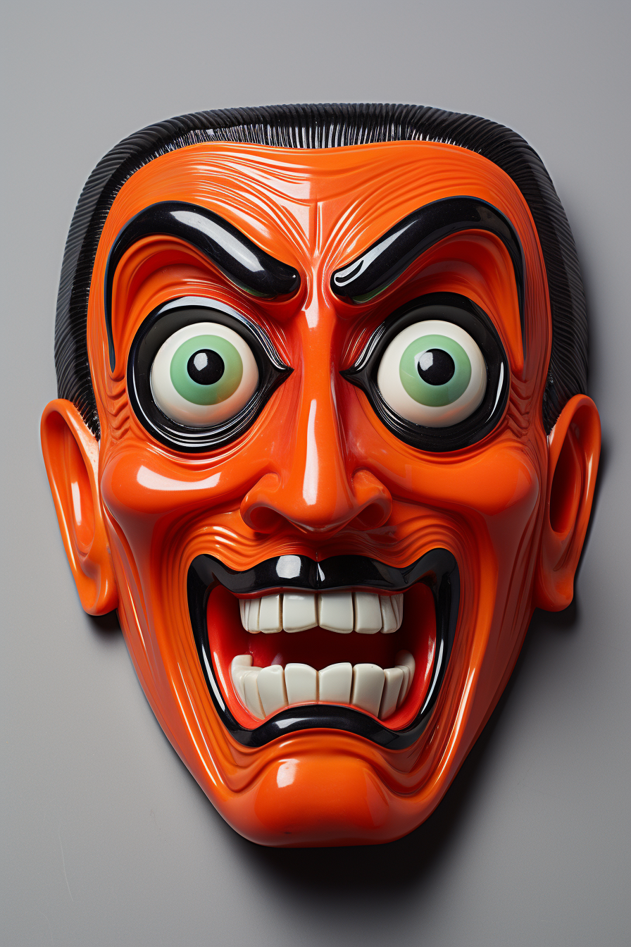 Colorful Dracula Mask in Sharp Focus