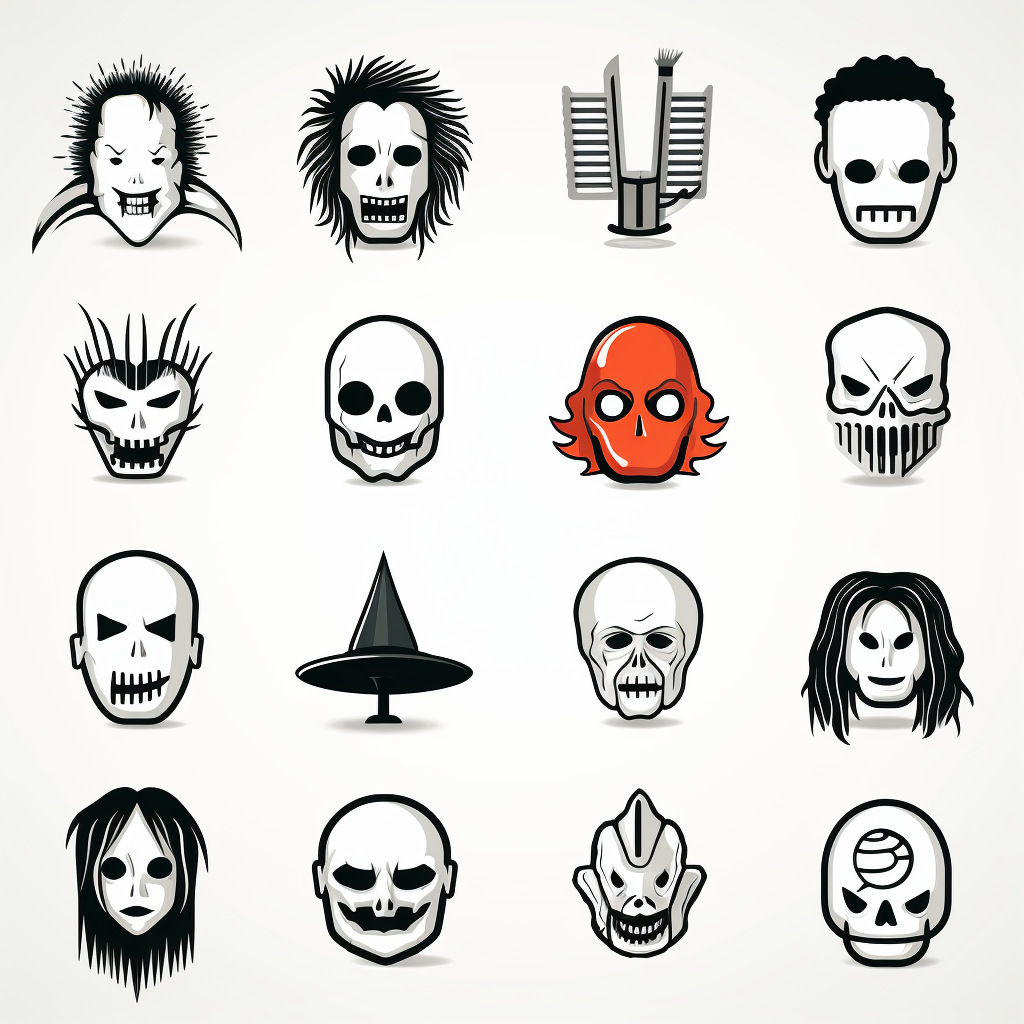 Minimalistic Halloween Horror Icons