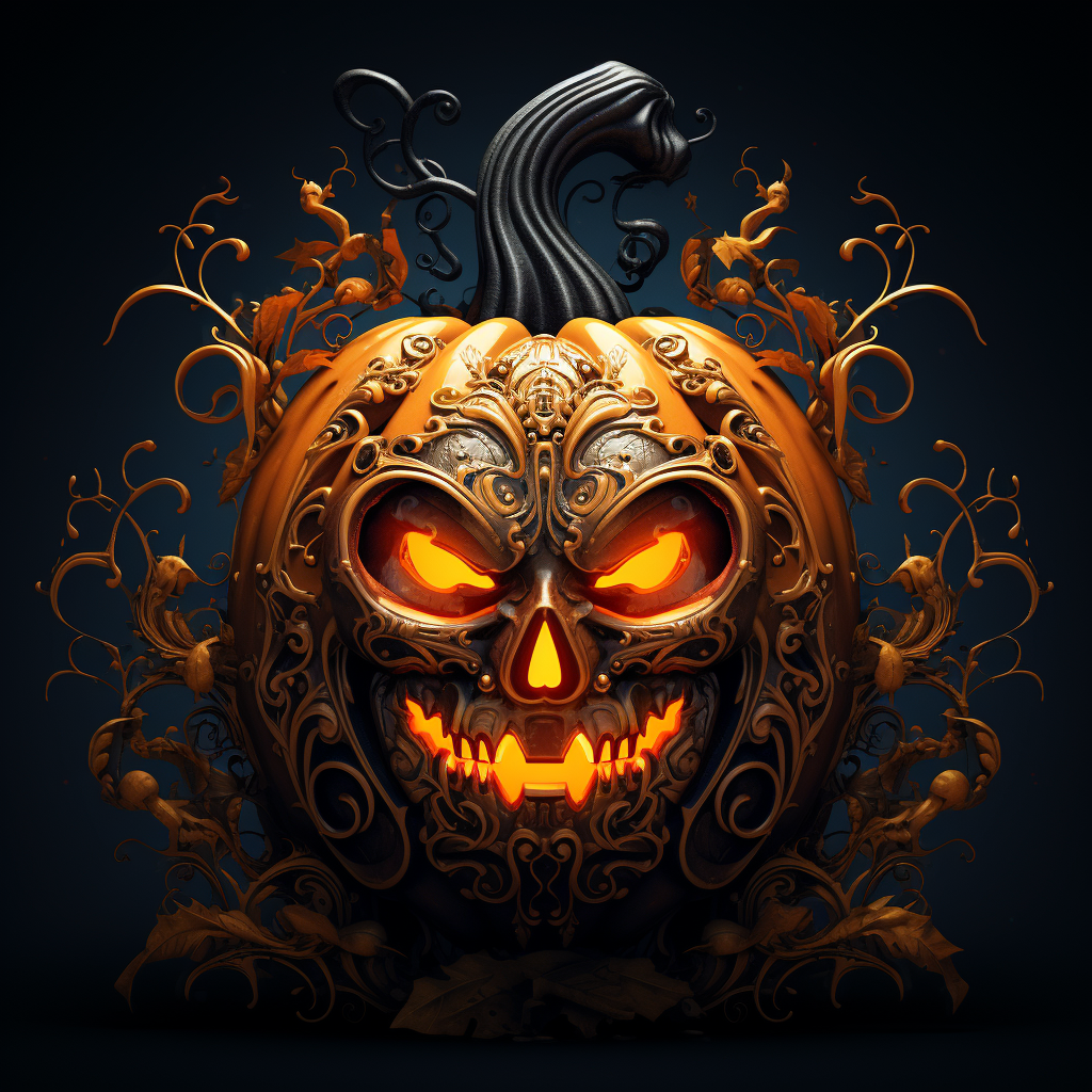 Stylish Halloween Jack-o-Lantern Artwork