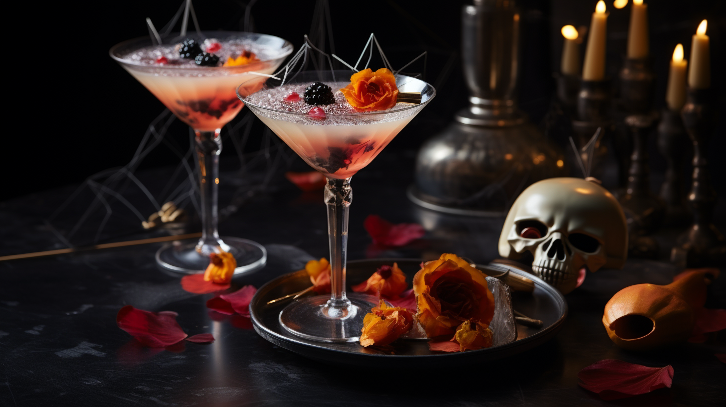 Spooky Halloween Martini on Table