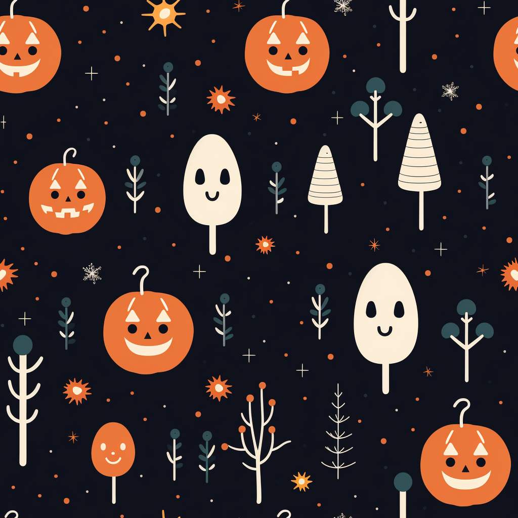 Halloween ? pattern on minimalist tile