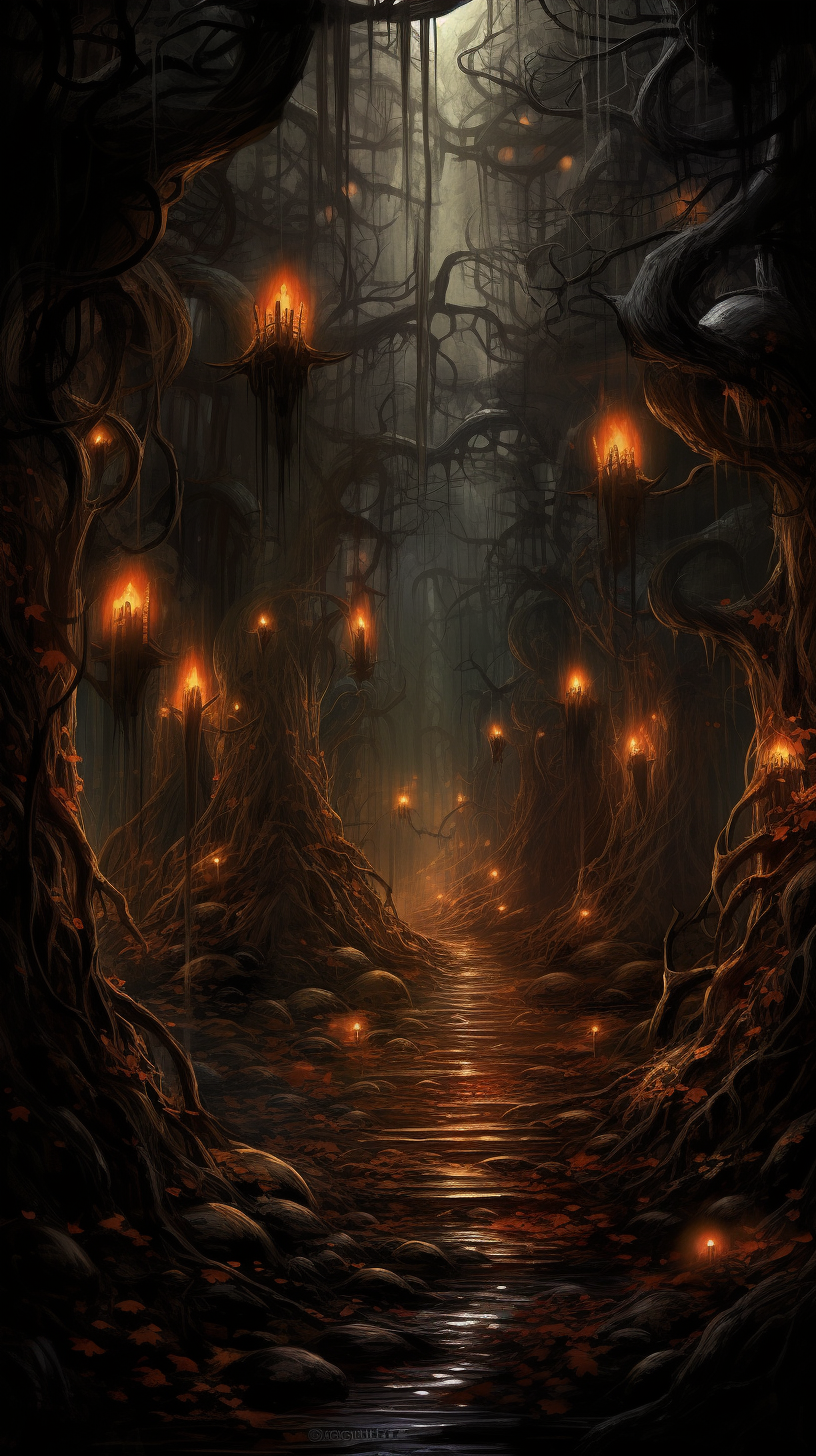 Creepy Halloween scene in Mirkwood