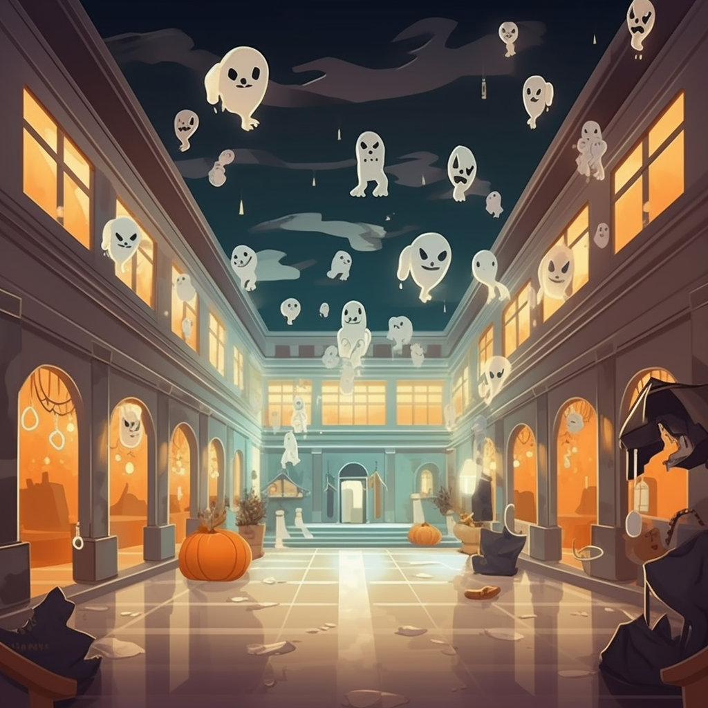 Halloween Night Ghost Ghouls Mall