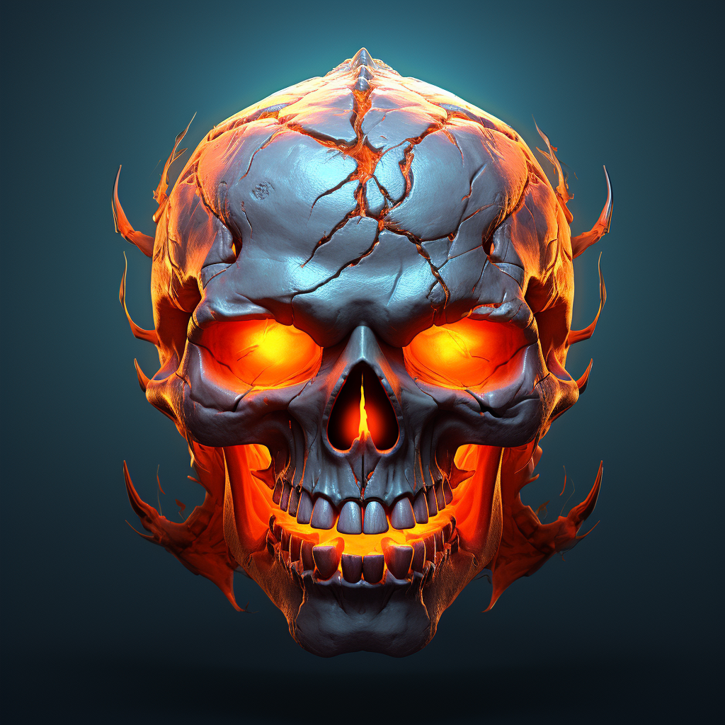 Halloween skull icon illustration