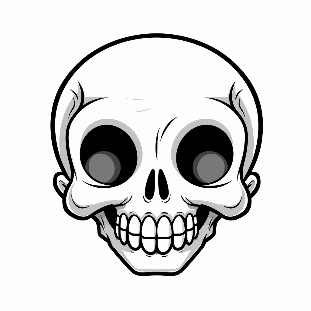 Happy Halloween skull drawing for kids