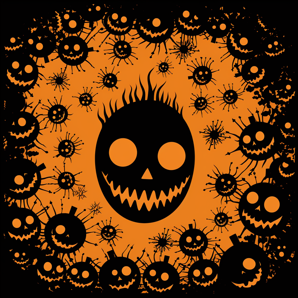 Two-Tone Halloween Stencil Pattern