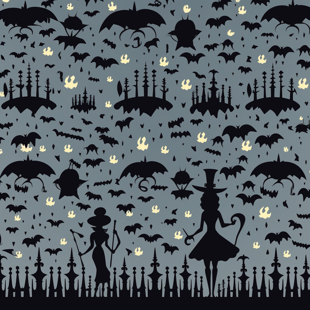 Halloween stencil pattern on plain background