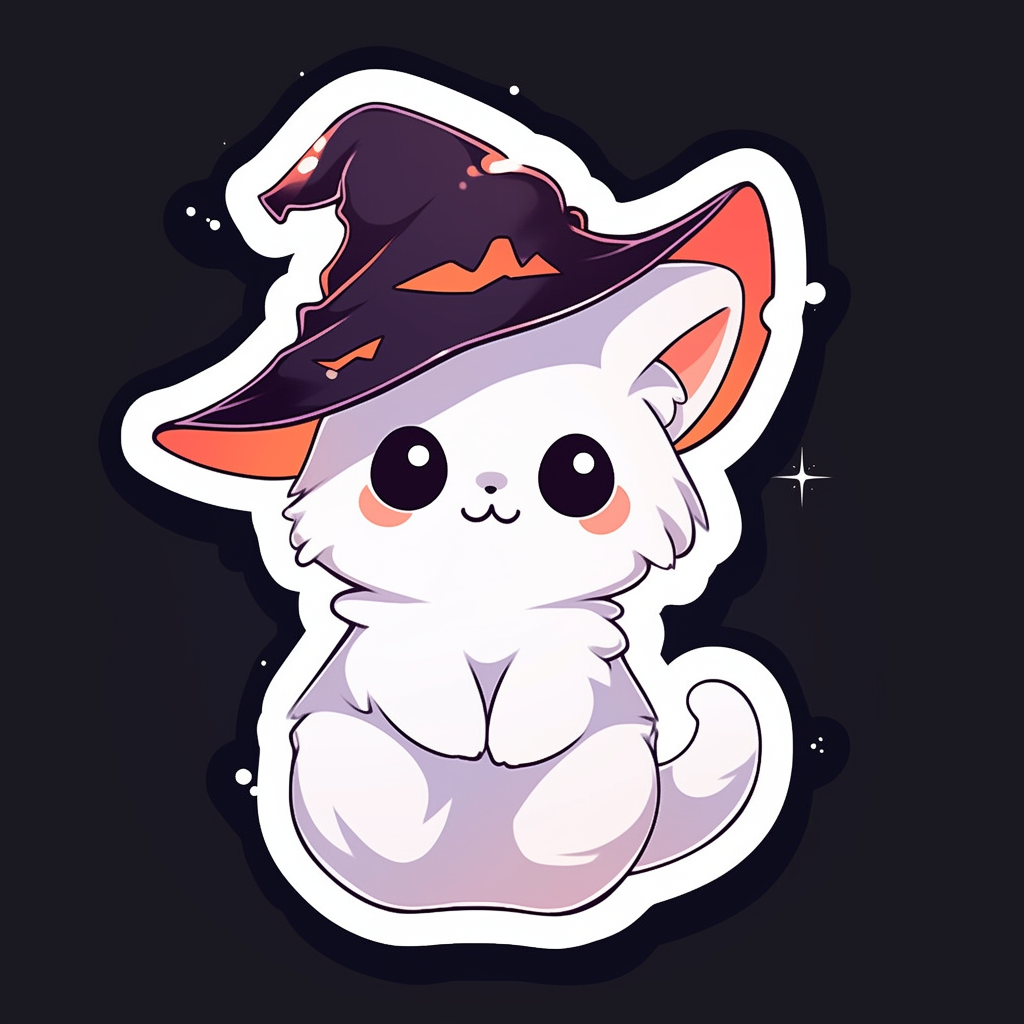 Halloween-themed cute vector sticker