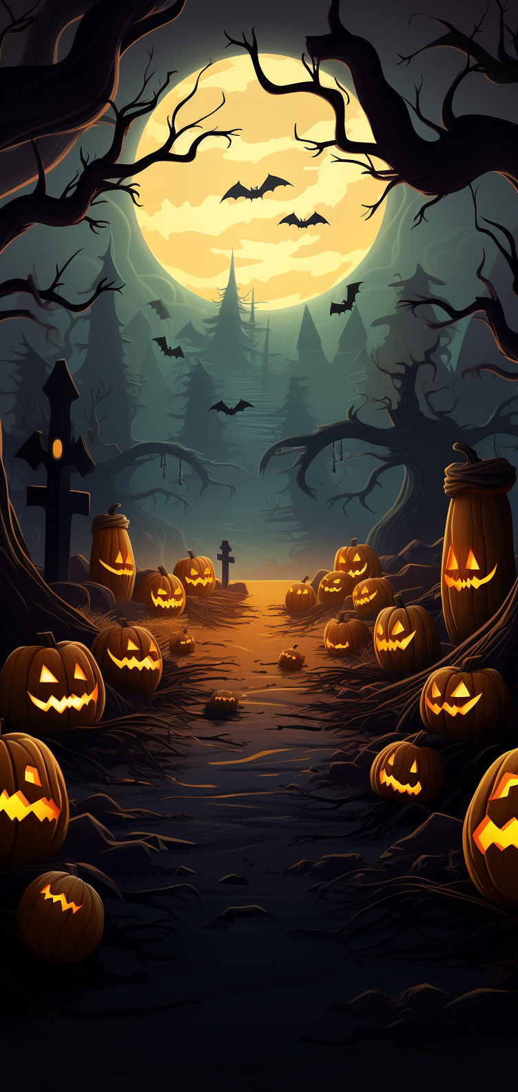 Halloween background with eerie elements