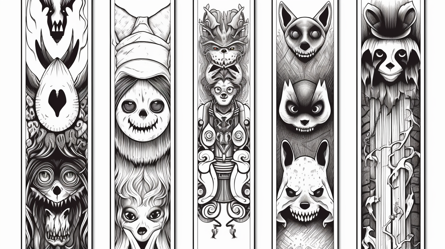 Halloween character bookmarks