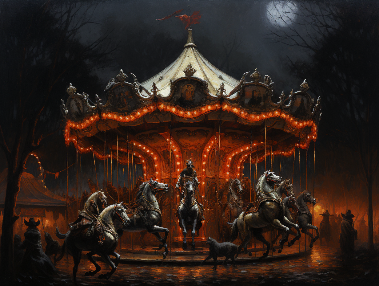 Eerie Halloween Carousel Ride