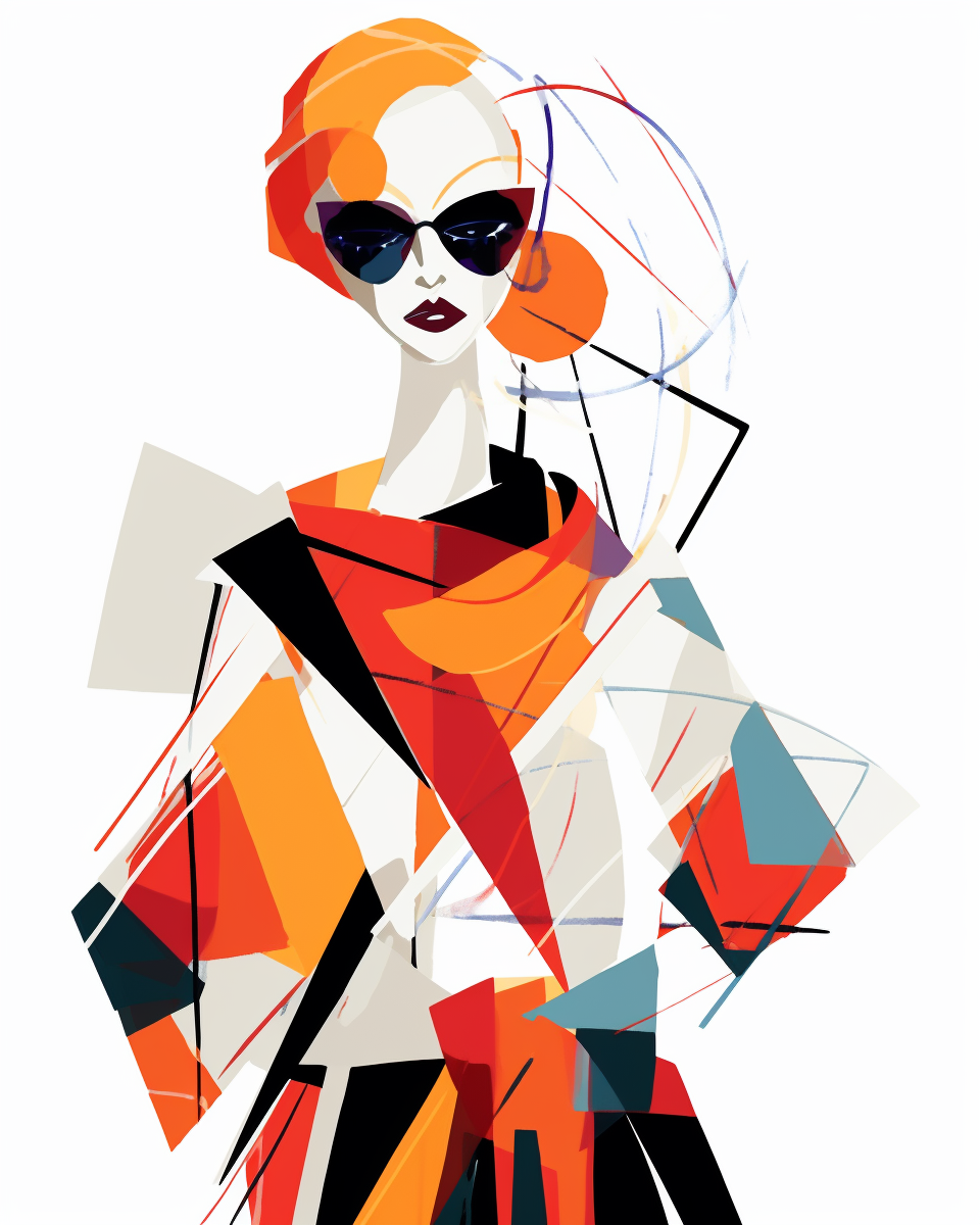 Fashionista sketch in Anastasia Helter's fauvist style