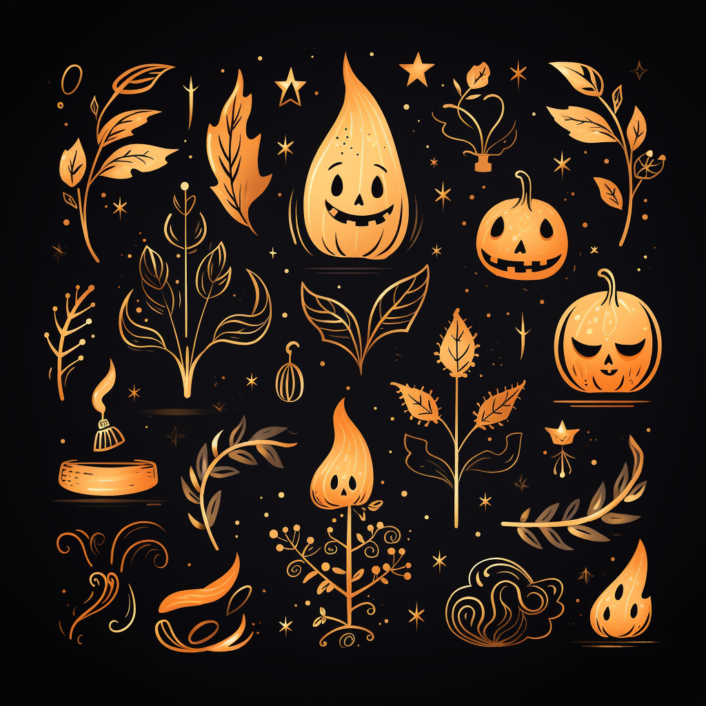 Halloween Procreate Stamp Brush Illustration