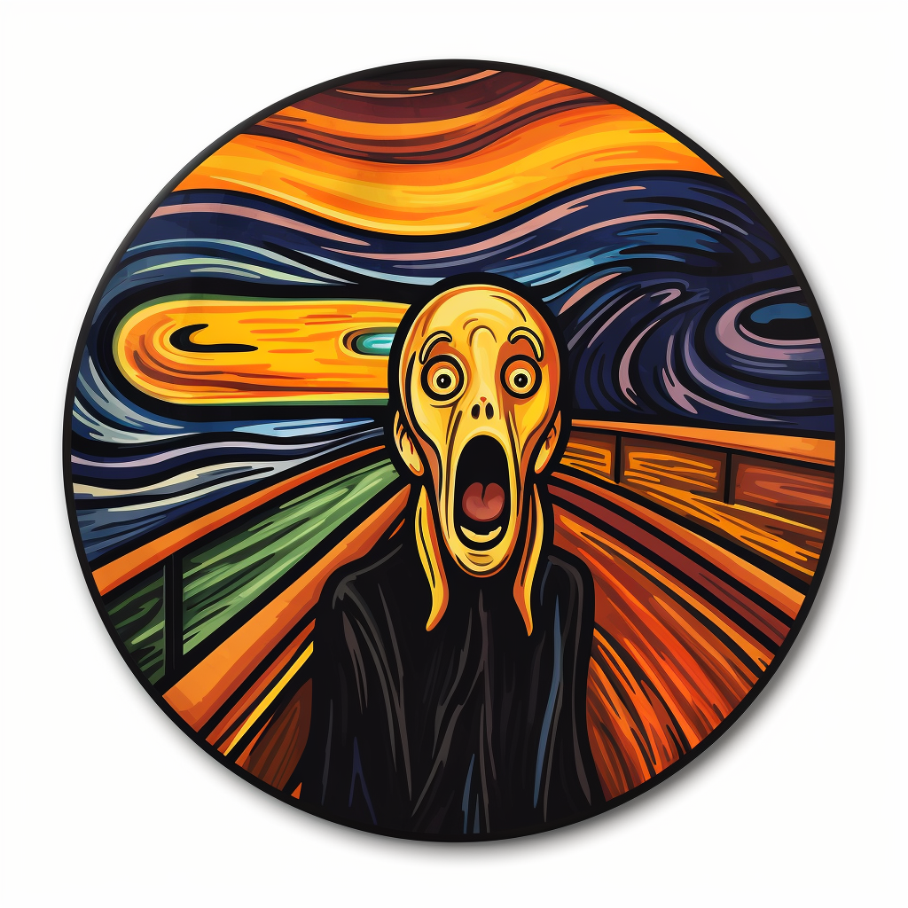 Spooky Halloween scream art