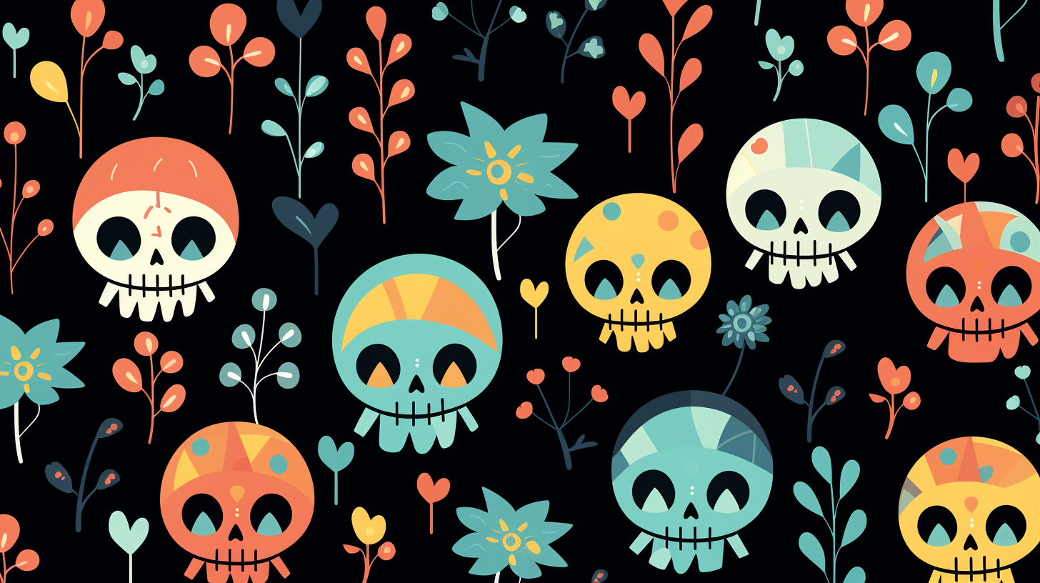 Cute Halloween Skeleton Wallpaper