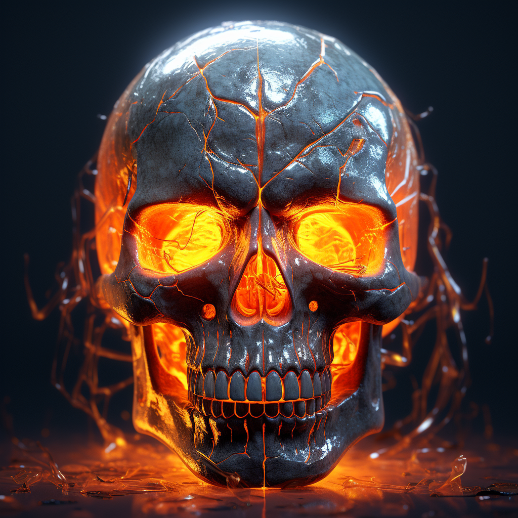 Scary Halloween skull image