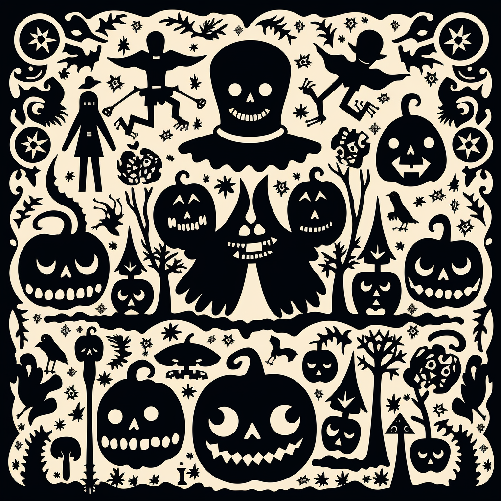 Halloween stencil patterns for spooky decorations