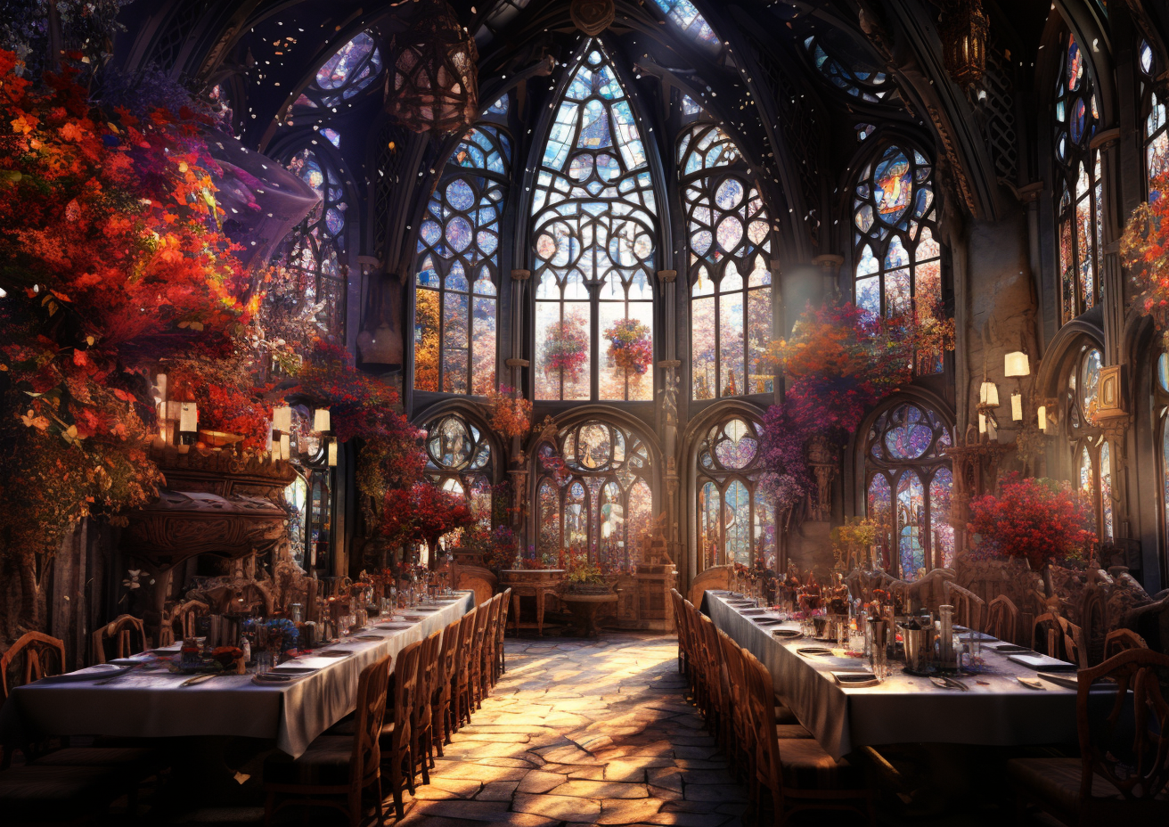 Surreal Halloween Feast in Oriental Castle