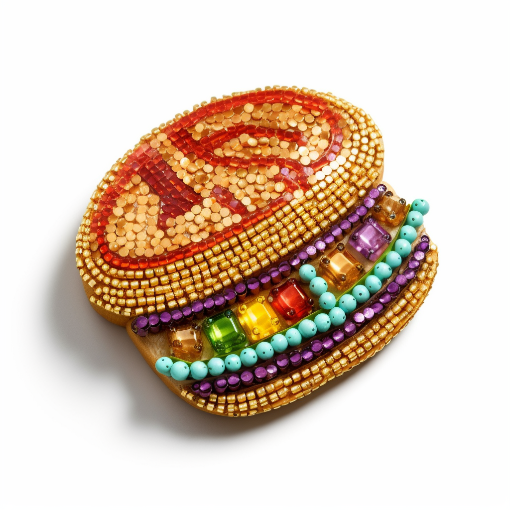 Stylish Hamburger Bead Brooch