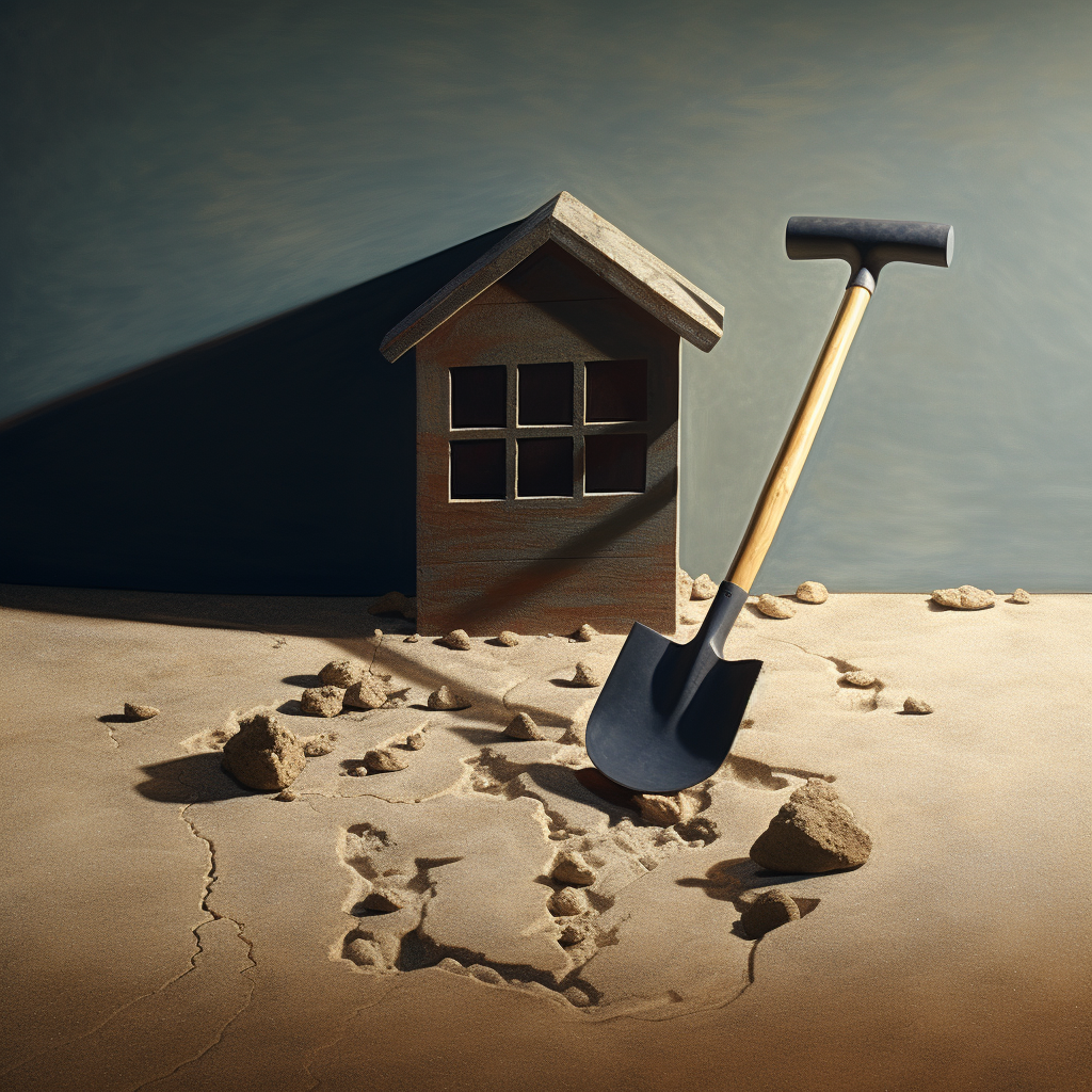 Shadow of a Home Casted by a Hammer