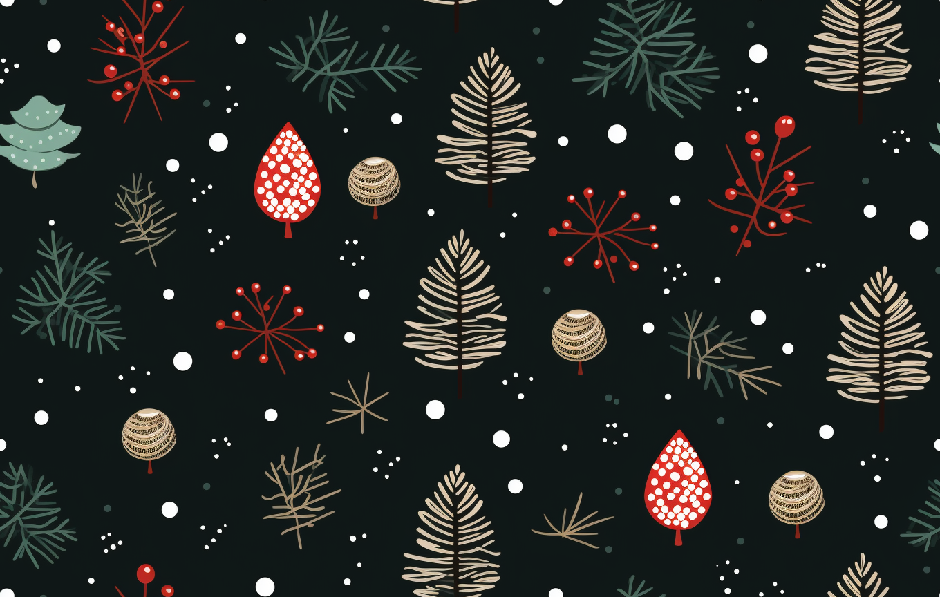 Festive hand-drawn Christmas illustration