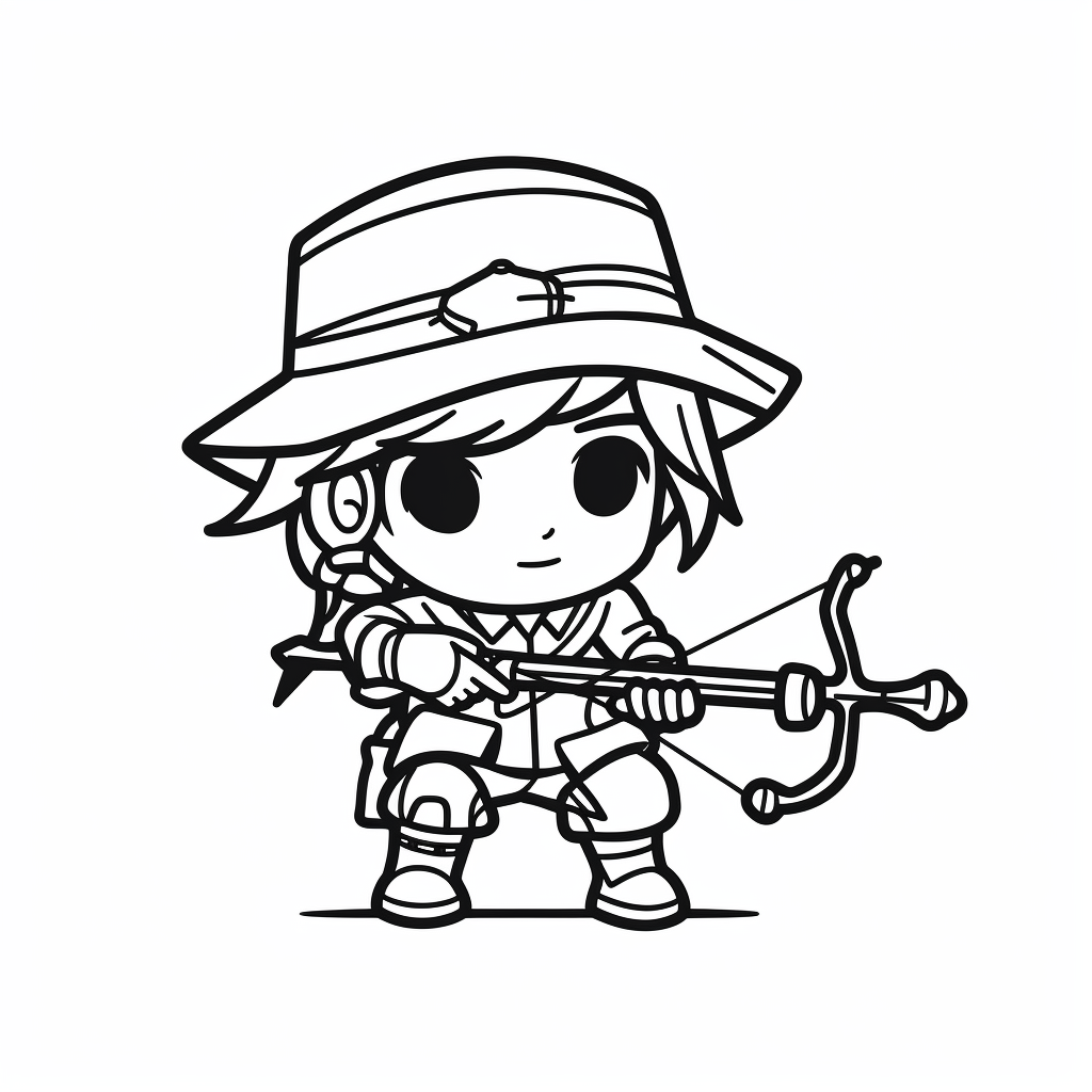 Hand-drawn DND cute cartoon ranger