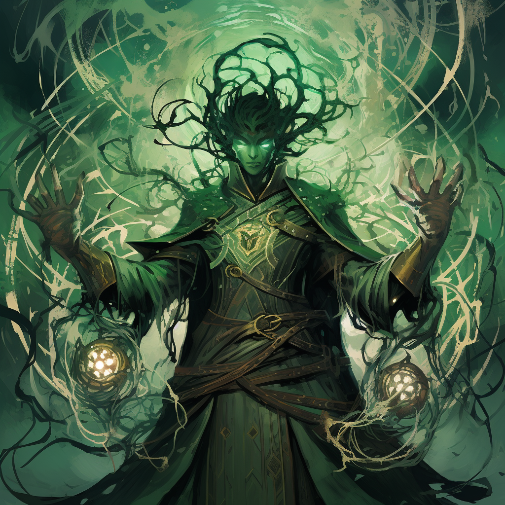 Hand drawn MTG green image