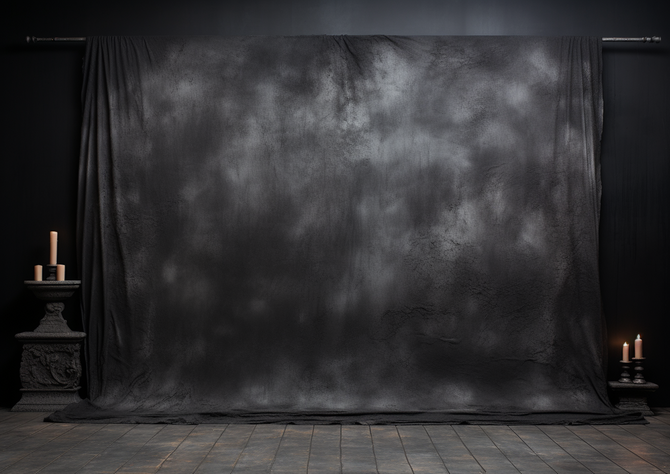 Dark Hand-Painted Photography Backdrop with Lighter Centre