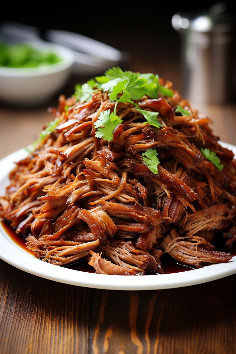 Delicious hand shredded pork meal