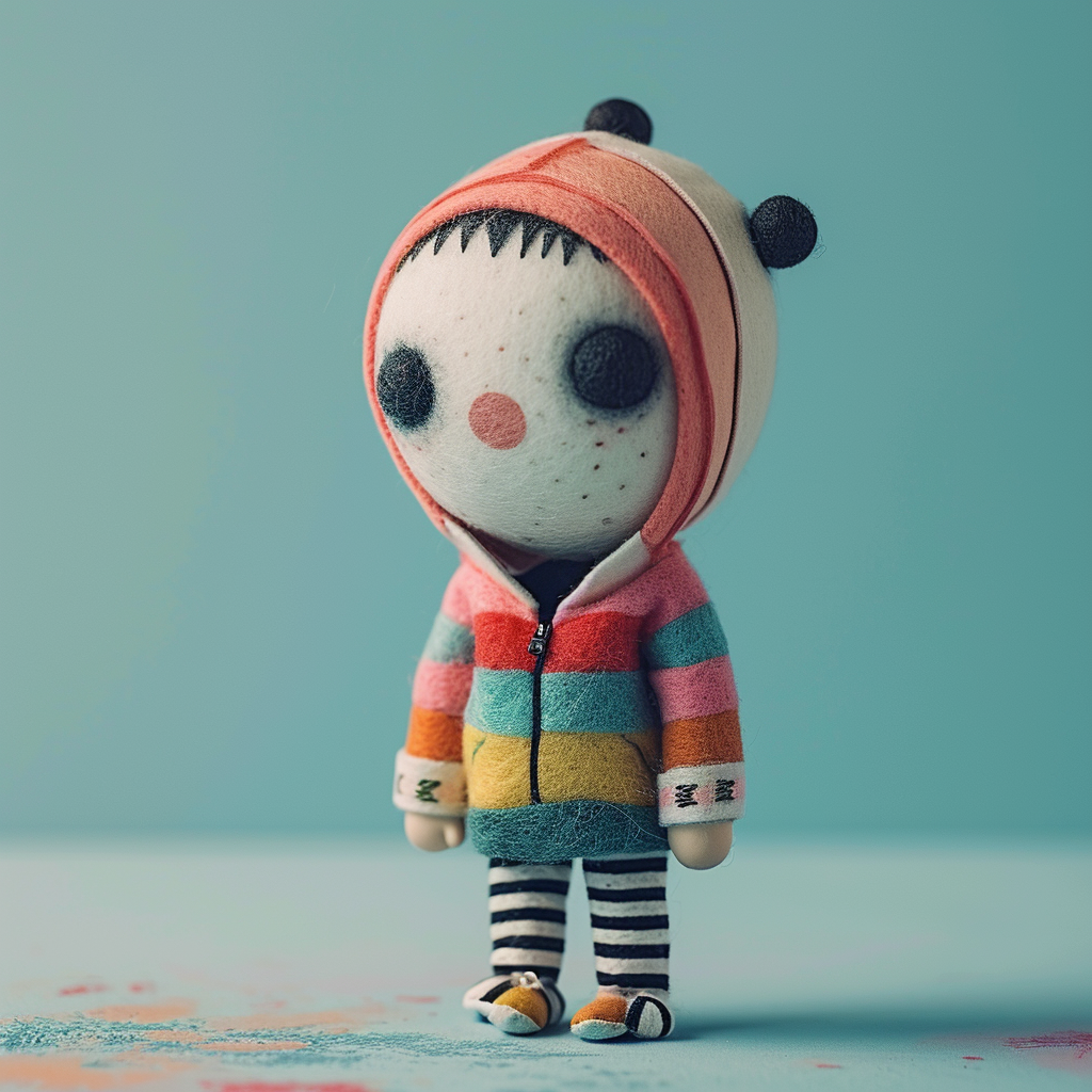 Cute handmade felt toy character ?