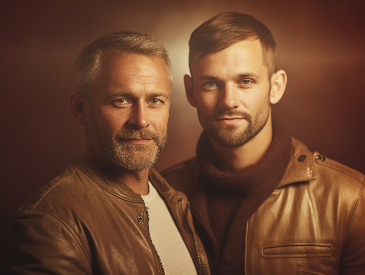 Studio Photography of Handsome Gay Couple