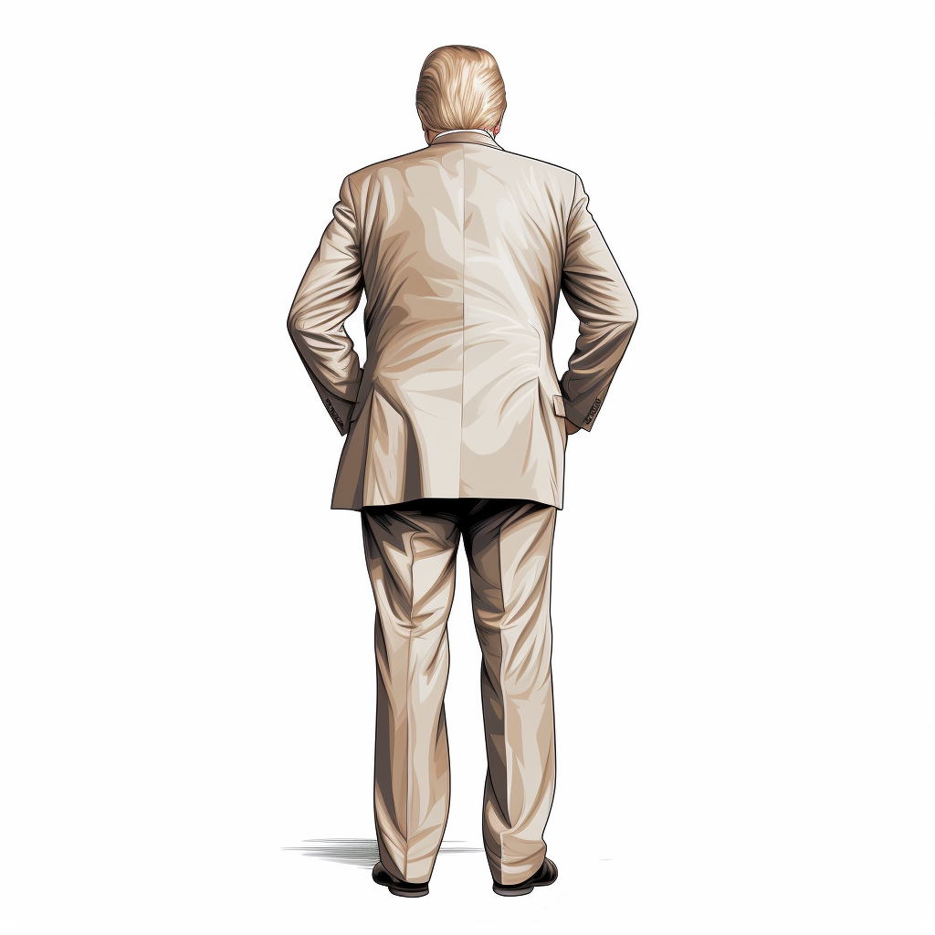 Young Donald Trump Vector Illustration