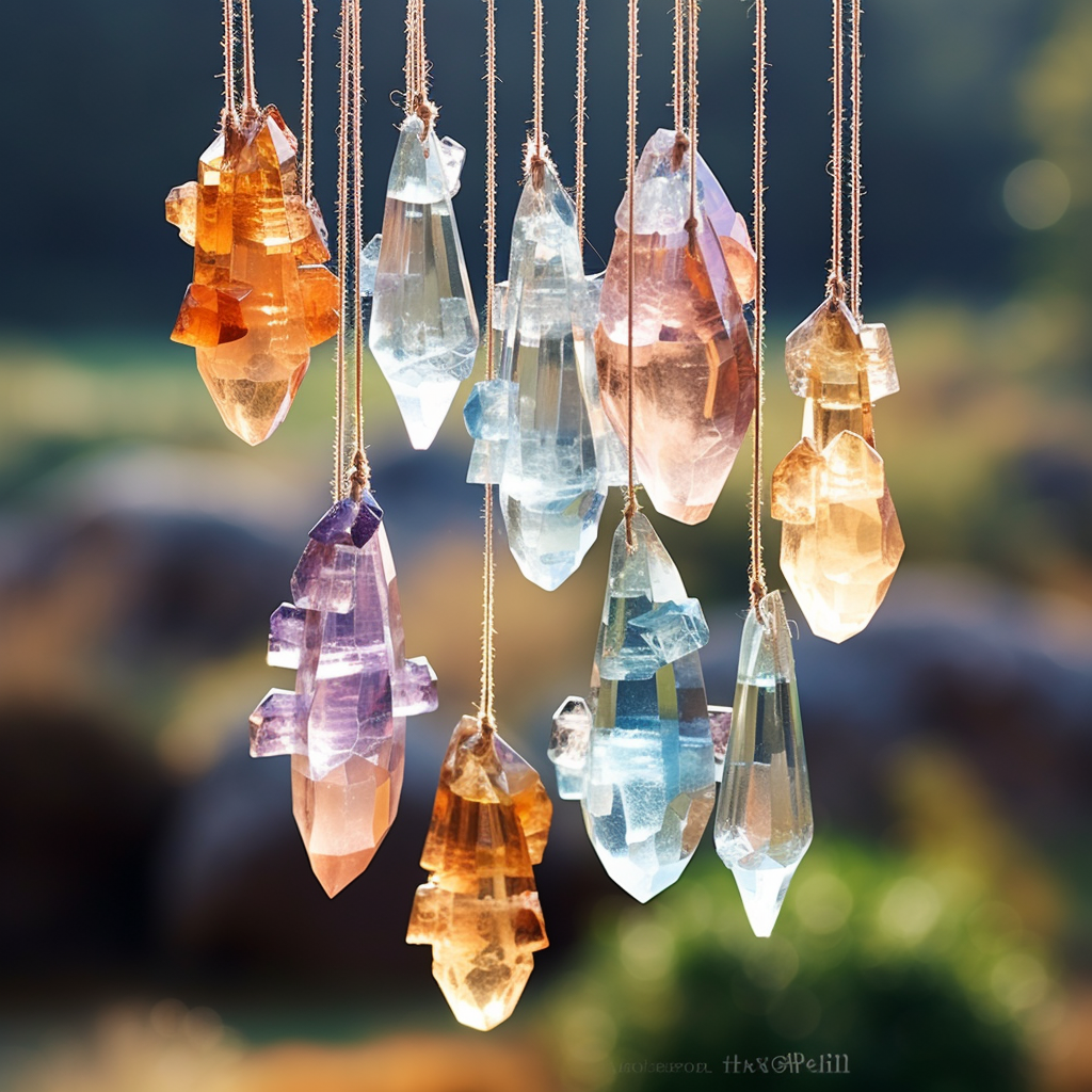 Stunning pendant crystals sparkling brilliantly