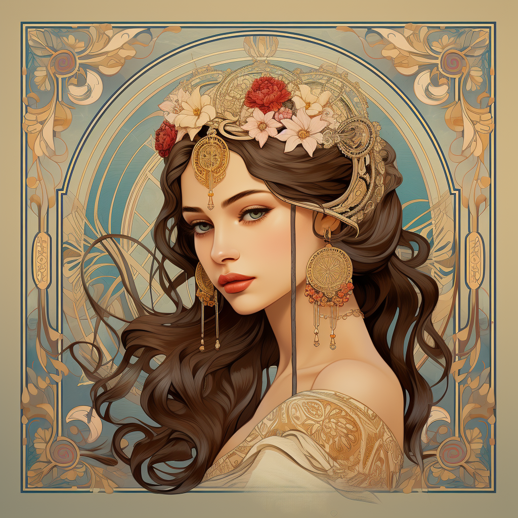 Hania Rani in Alphonse Mucha Style