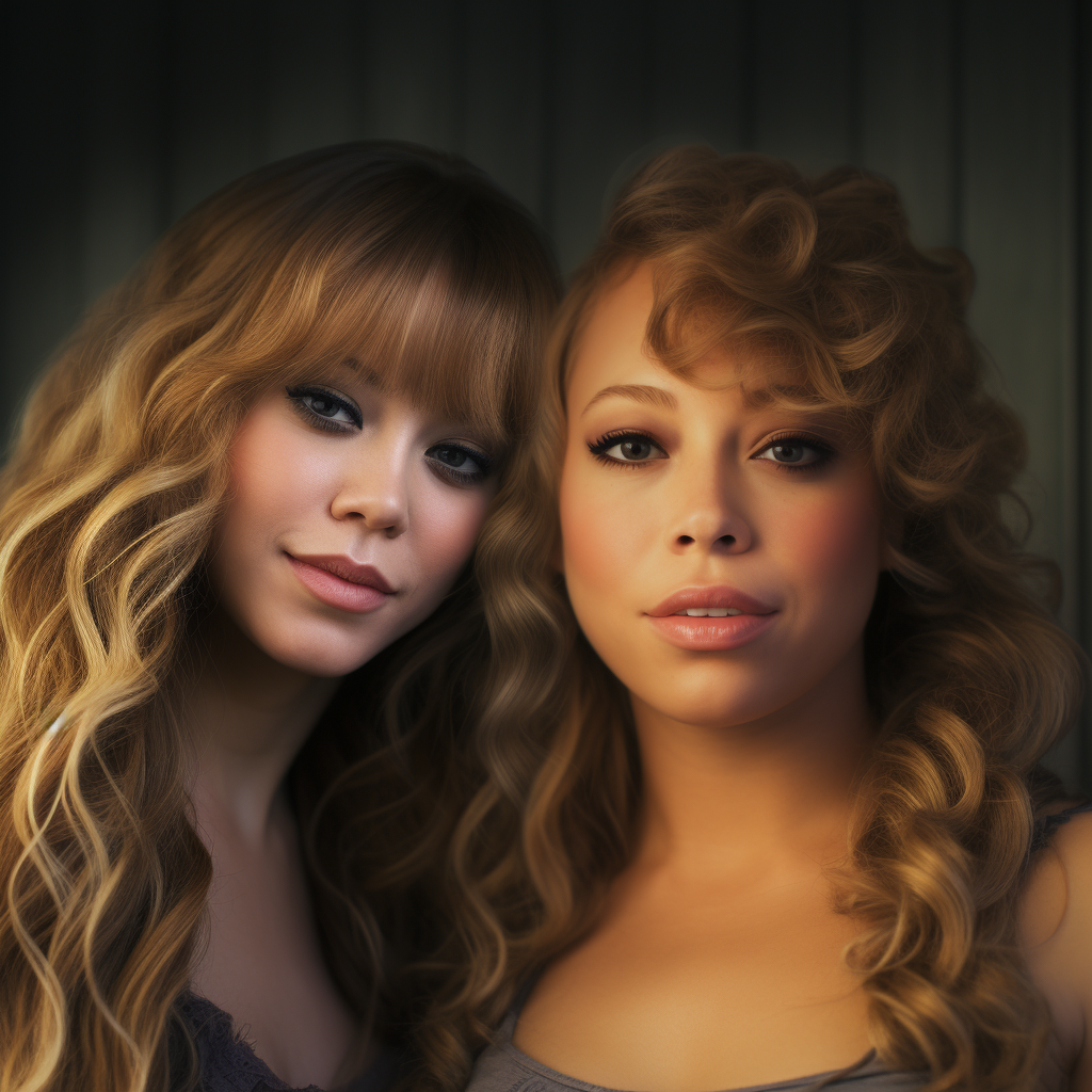 Realistic photo of Hannah and Mariah Carey ?