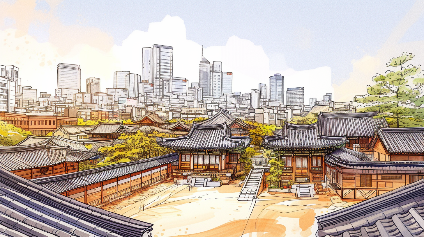 Hanok house in financial hub