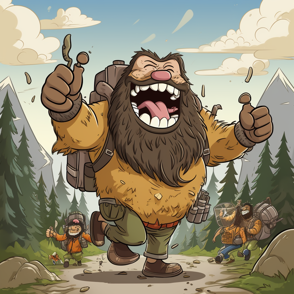 Happy Bigfoot Adventure Time Style