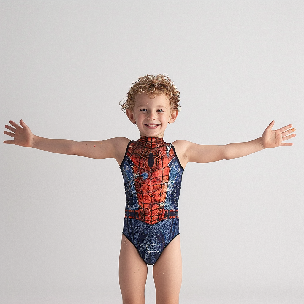 Boy in Peter Parker Swim