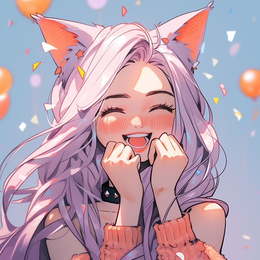 Happy catgirl nodding yes