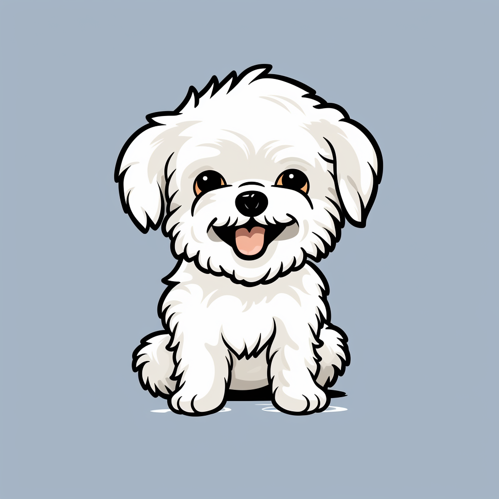 Cute white maltipoo with fantastic haircut