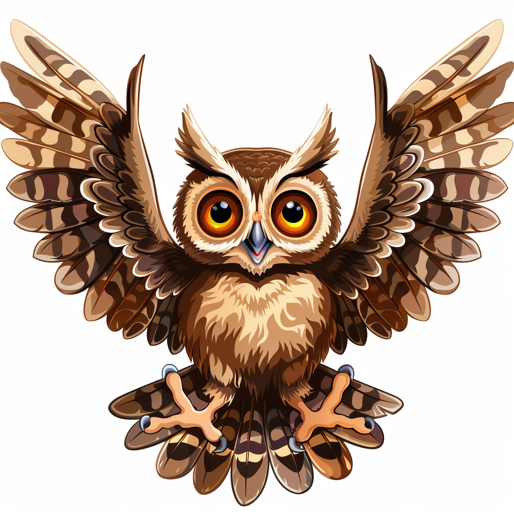 Cute Happy Owl Illustration