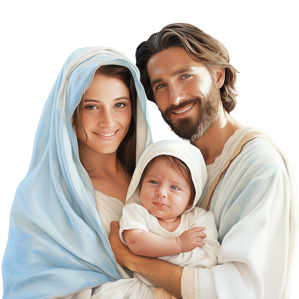 Portrait of a happy holy family